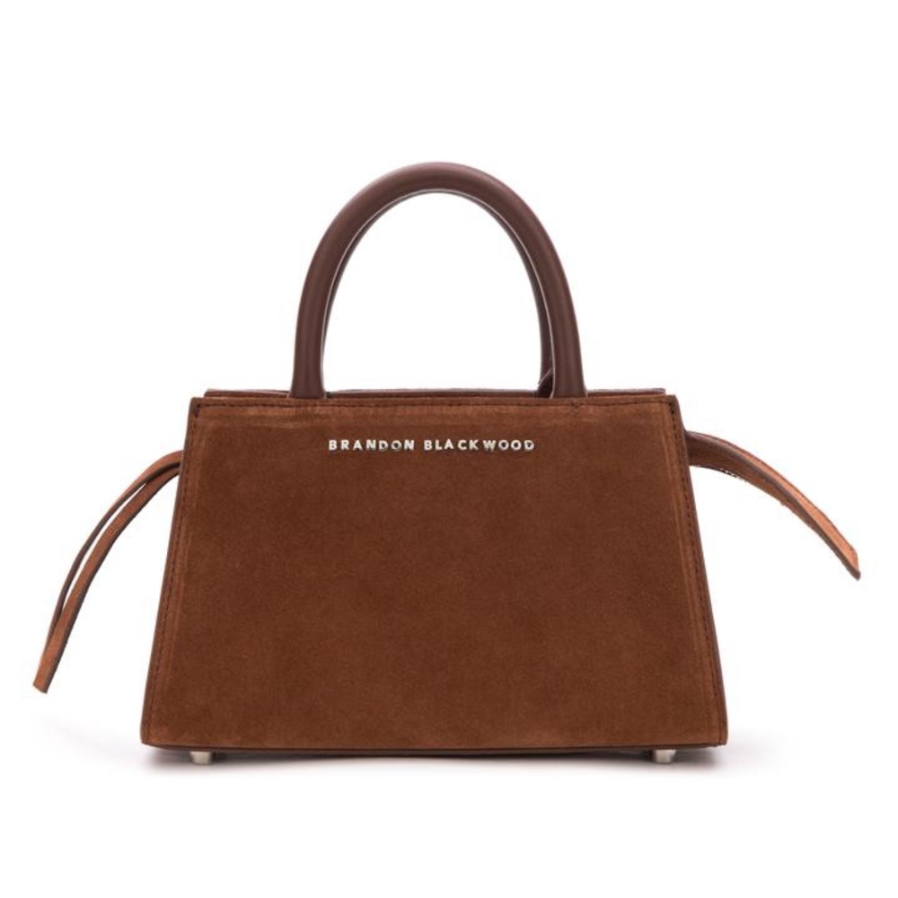 Brandon Blackwood Arlen Brown Suede Bag
